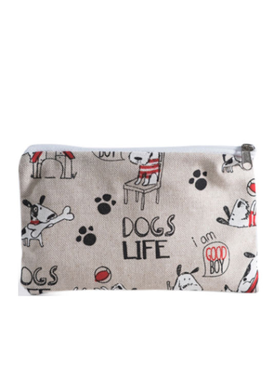 Beauty Home Dogs Life Παιδικό Πορτοφόλι με Φερμουάρ Γκρι