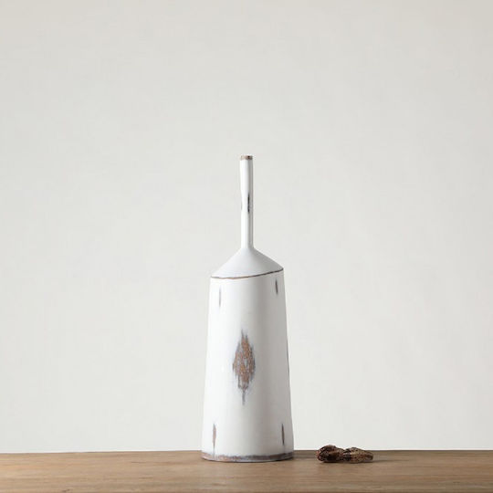 Espiel Decorative Vase White 19.5x19.5x64.5cm