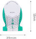 Green Paper Nail Forms Koi Design 39mm*58mm 60pcs