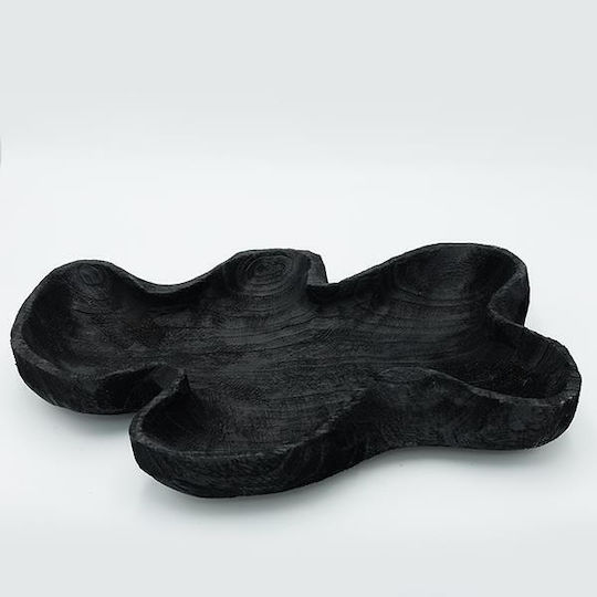 Wooden Decorative Platter Black 40x24x6.5cm