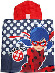 Miraculous Ladybug Παιδικό Πόντσο Θαλάσσης 50x100 Er1760 Σκούρο Μπλε