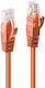 Lindy U/UTP Cat.6 Gigabit Ethernet Network Cable 5m Orange