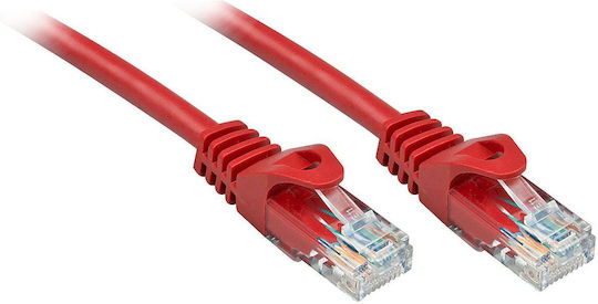 Lindy U/UTP Cat.6 Gigabit Network Cable Ethernet 0.3m Red