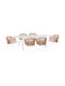 Garden & Outdoor Furniture Sets Dining Room Set Krum 7 Pieces White with Pillows