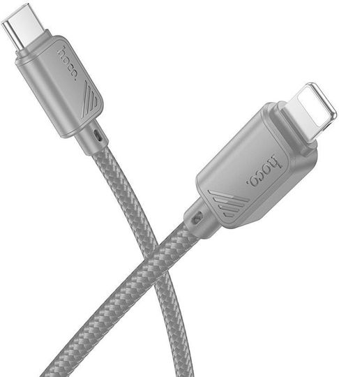 Hoco Regular la Cablu Lightning 27W Gri 1m