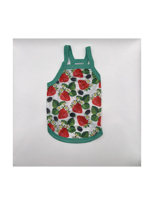 Bonnie Xs Bali Short-Sleeve Dog Shirt with Strawberries and Flowers Design Bonnie Xs Bali Short-Sleeve Dog Shirt with Strawberries and Flowers Design