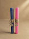 Easter Candles for Couples Round Handmade 2 Pieces