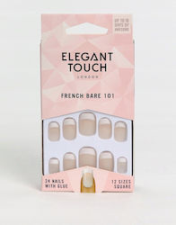 Elegant Touch Tips Νυχιών σε Μπεζ Χρώμα 24τμχ