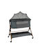 Bebe Stars Cradle with Mattress, Side Opening, and Wheels Gray