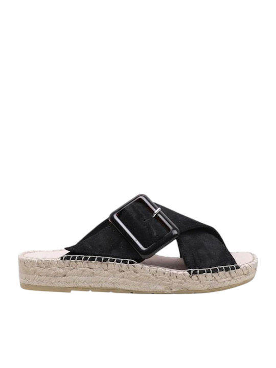 Macarena Women's Flat Sandals in Black Color