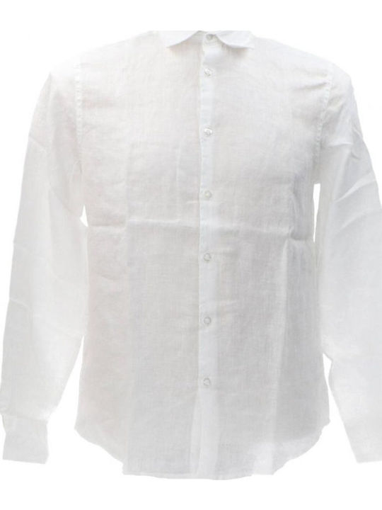 Sseinse Μακρυμάνικo Λινό Πουκάμισο White
