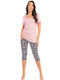 Secret Point Sommer Damen Pyjama-Set