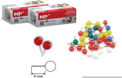 Bunte Reißzwecken 50 Stück mit rundem Kopf für Pinnwand 11mm Hauptpapier Pa497