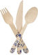 Blue White Cutlery