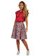 Midi Skirt Floral Multicolored