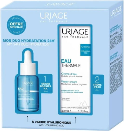 Uriage Eau Thermale Hyaluronic Acid Skin Care Set for Moisturizing & Brightening 2pcs