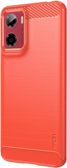 Mofi Brushed Carbon Back Cover Silicone Red (Motorola Moto E15, Motorola G05)