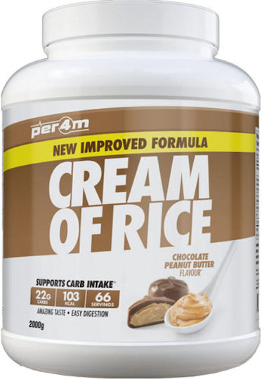 Per4m Cream Of Rice Ειδικό Συμπλήρωμα Διατροφής 2000gr 66 μερίδες Chocolate Peanut Butter