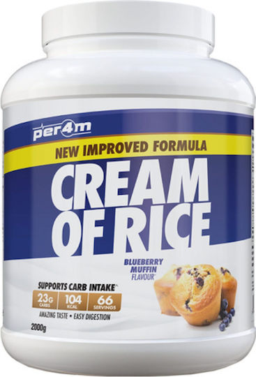 Per4m Cream Of Rice Besonderes Nahrungsergänzungsmittel 2000gr 66 Portionen Blaubeere