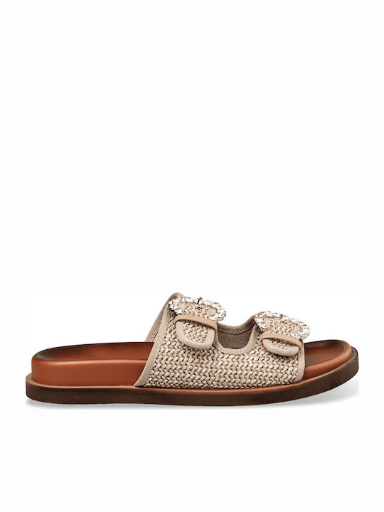 Envie Shoes Flache Sandalen Für Damen Beiges