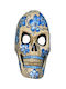 Papiermaché Skelettmaske Hellblau