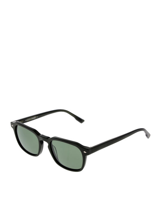 Bulget Men's Sunglasses with Green Plastic Frame and Green Polarized Lens BG9229M D01P