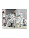 MayHome Set Kids Duvet Cover Semi-double with Pillowcase Cotton Gray 180x240cm