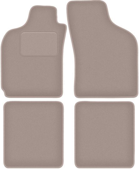 Beige Velvet Car Mats Fiat Albea Sedan 2002-2010