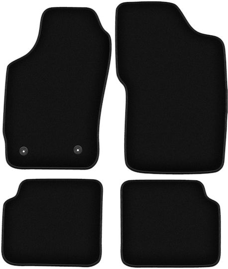 Basic Black Velvet Floor Mats Peugeot 306 Break Station Wagon Hatchback 1993-2001
