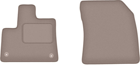 Beige Front Floor Mats Peugeot Rifter 7-seater 2018