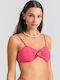 Fără bretele Top bikini Roz