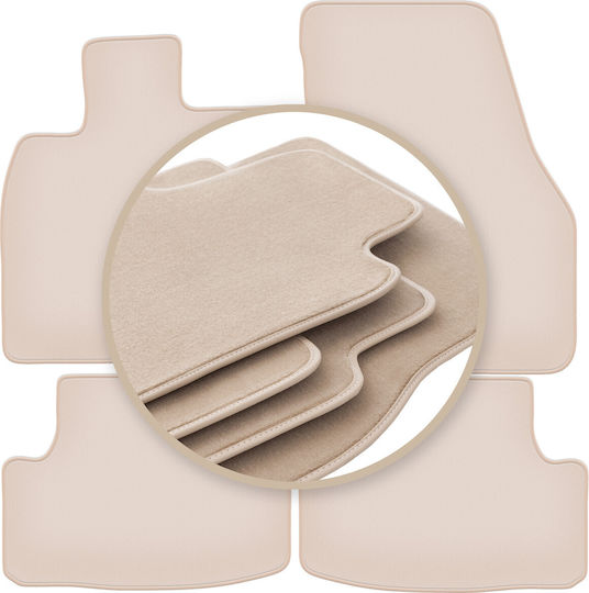 Premium Beige Floor Mats for Volkswagen T-Roc Crossover 2017