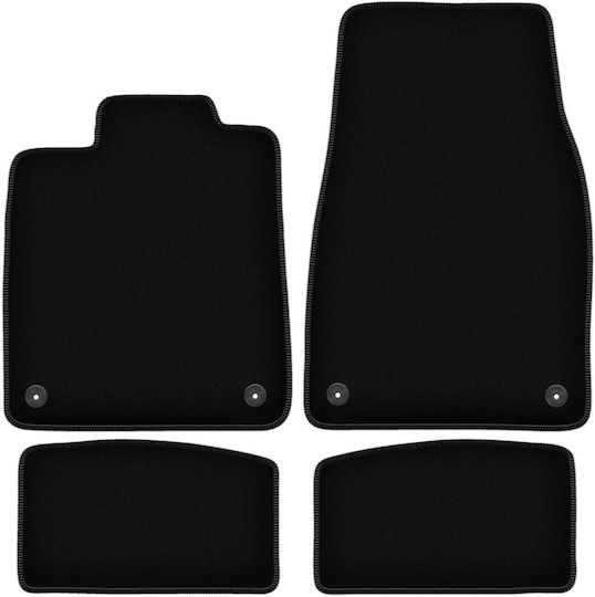 Basic Black Velvet Floor Mats Porsche Taycan Sedan 2020