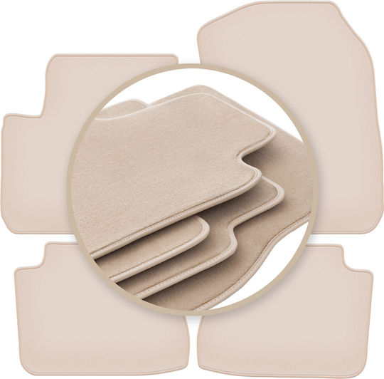 Premium Beige Fußmatten Peugeot E-208 II Hatchback 2019