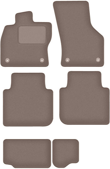 Beige Velvet Car Mats Seat Tarraco 7 Seater 2018