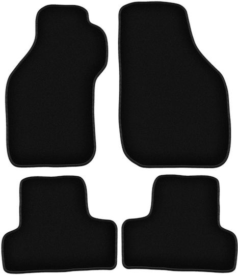 Schwarze Samt-Fußmatten Basic für Mitsubishi Eclipse III Coupé 1999-2006