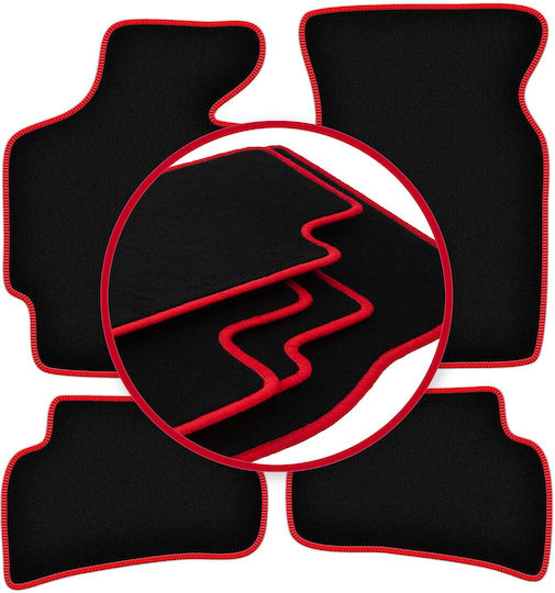 Carlux-red Car Mats Mazda Mx-6 I Coupe 1988-1992
