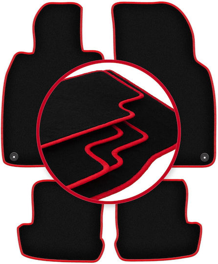 Carlux Red Car Mats Porsche 911 Type 991 Coupe Targa Cabriolet 2010-2019