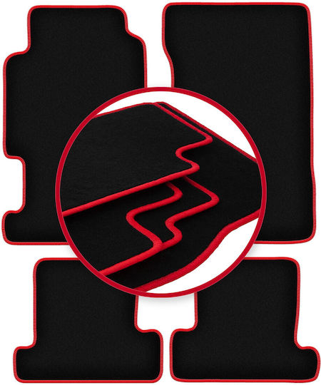 Carlux-red Car Mats Honda Prelude Iv Coupe 1991-1996