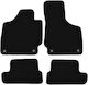 Covorașe de podea negre simple din catifea Audi TT II 8J Cabrio Roadster Coupe 2006-2014