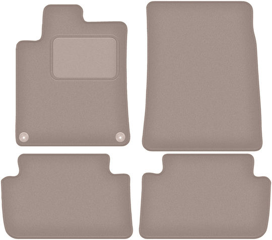 Beige Samt Fußmatten Peugeot 407 Coupe Limousine Kombi 2004-2011