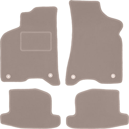 Beige Velvet Car Mats Seat Arosa Hatchback 1997-2005