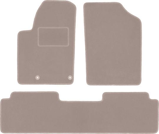 Beige Velvet Floor Mats Citroen Xsara Picasso Minivan 1997-2010