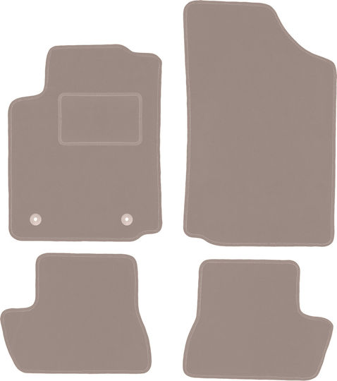 Covorașe de podea din catifea bej Citroen C2 Hatchback 2003-2009