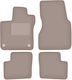 Beige Velvet Floor Mats Smart Forfour Ii Hatchback 2014