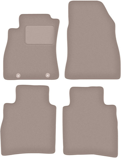 Beige Velvet Car Mats Nissan Pulsar C13 Hatchback 2014