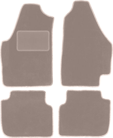 Beige Samt Fußmatten Fiat Idea Minivan 2003-2010