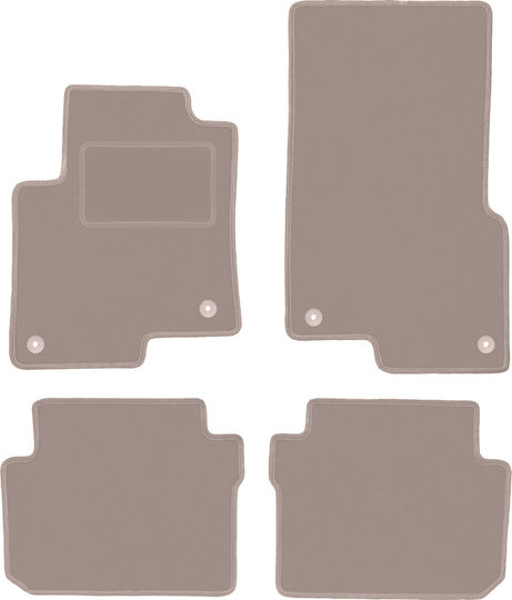 Beige Velvet Floor Mats Smart Forfour I Hatchback 2004-2007