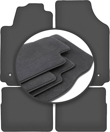 Wielganizator Satz Vorder- und Hintermatten 4Stück aus Gummi für Audi A2 2000-2005 Gray
