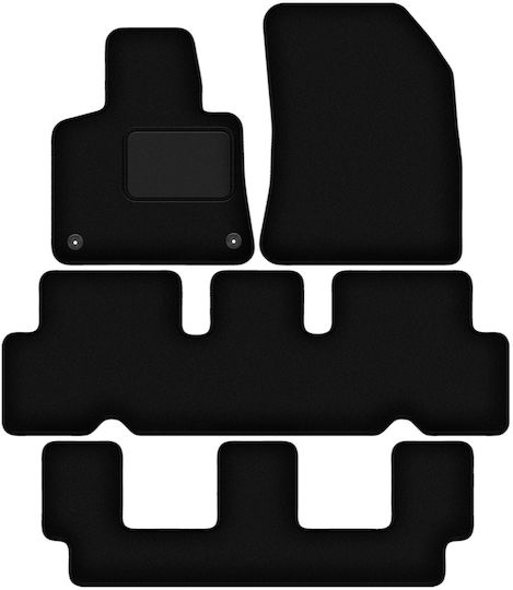 Black Velvet Car Mats Citroen C4 Grand SpaceTourer 7-Seater 2013-2021